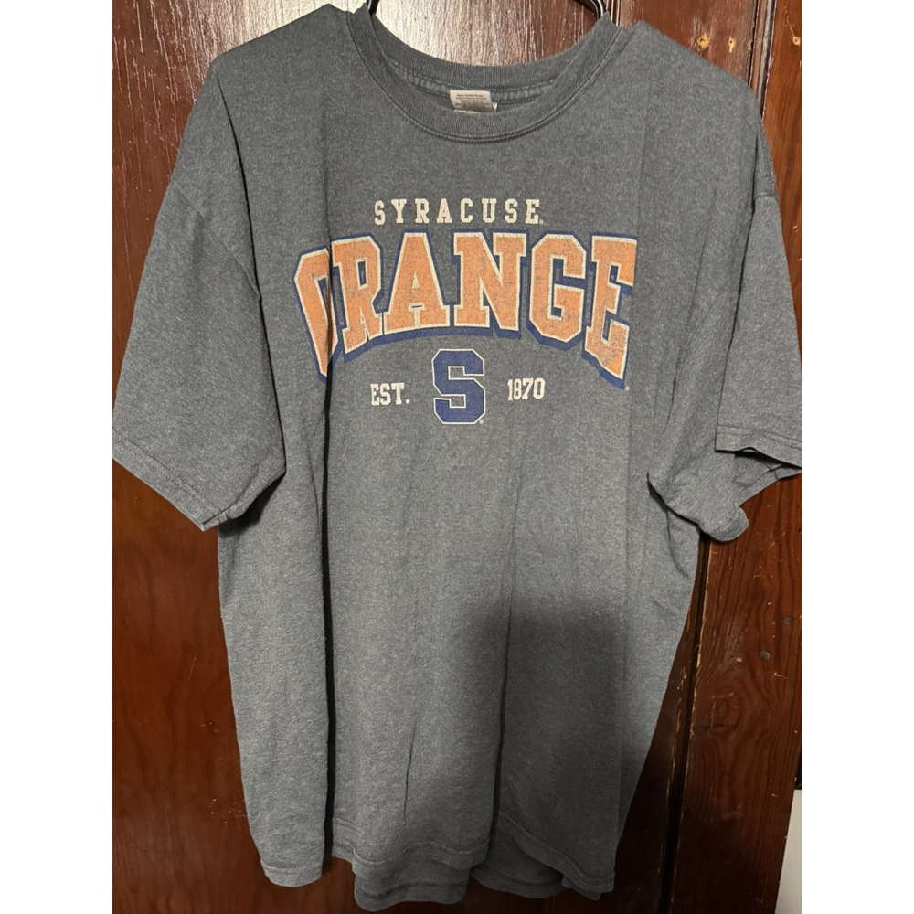 Syracuse Orangemen Distressed Logo Tee Men XL Blue